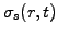 $\displaystyle \sigma_s(r,t)$