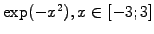 $ \exp(-x^2), x\in[-3; 3]$