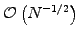 $ \mathcal{O}\left(N^{-1/2}\right)$