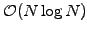 $ \mathcal{O}(N\log N)$