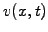 $\displaystyle {v}({x},t)$